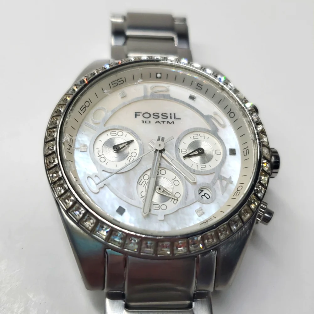 Fossil Watch CH2542 Silver Steel Wristband Multifunction Mop 10 ATM
